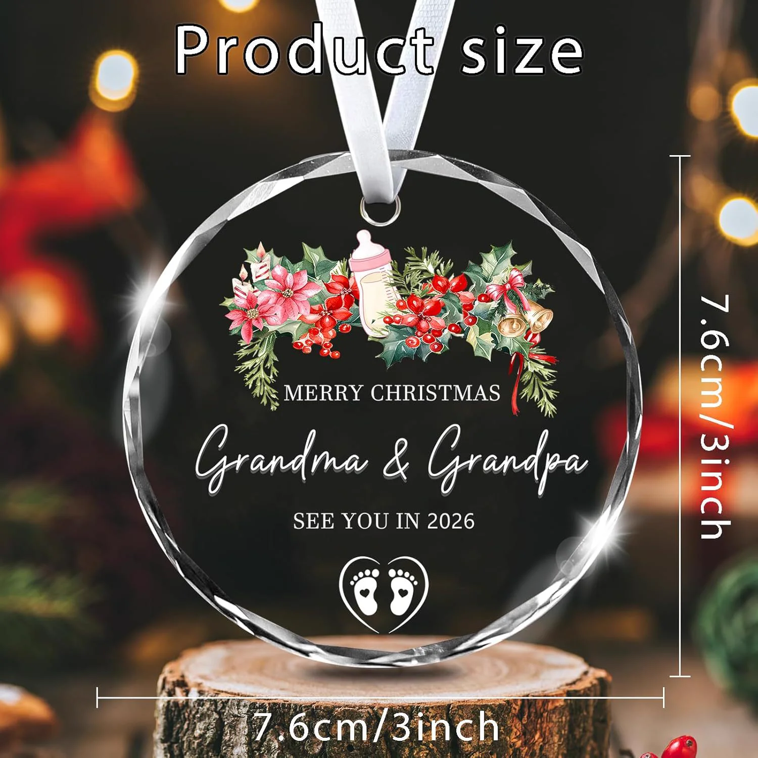 Custom Family Names Christmas Ornament