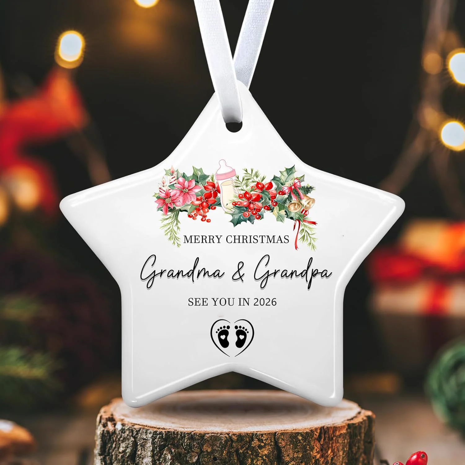 Custom Family Names Christmas Ornament