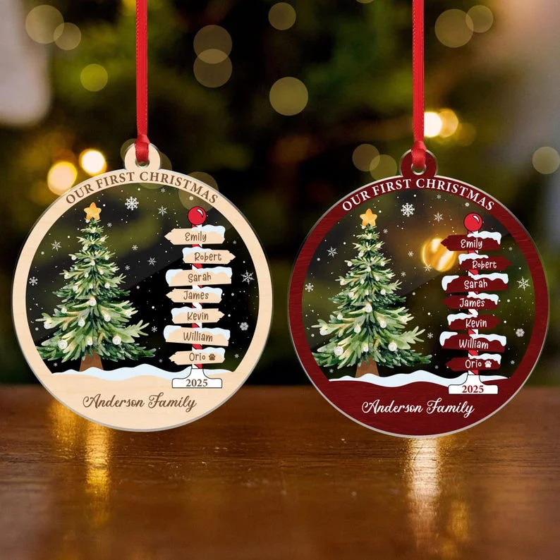 Personalized Wooden Christmas Ornament