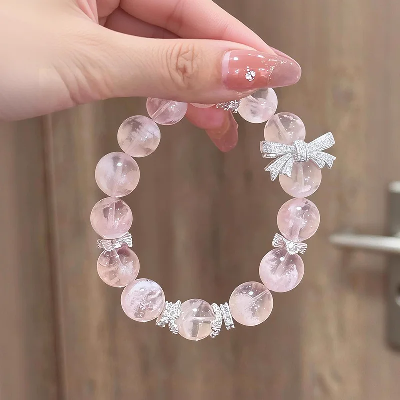 Rose Quartz Bow Bracelet