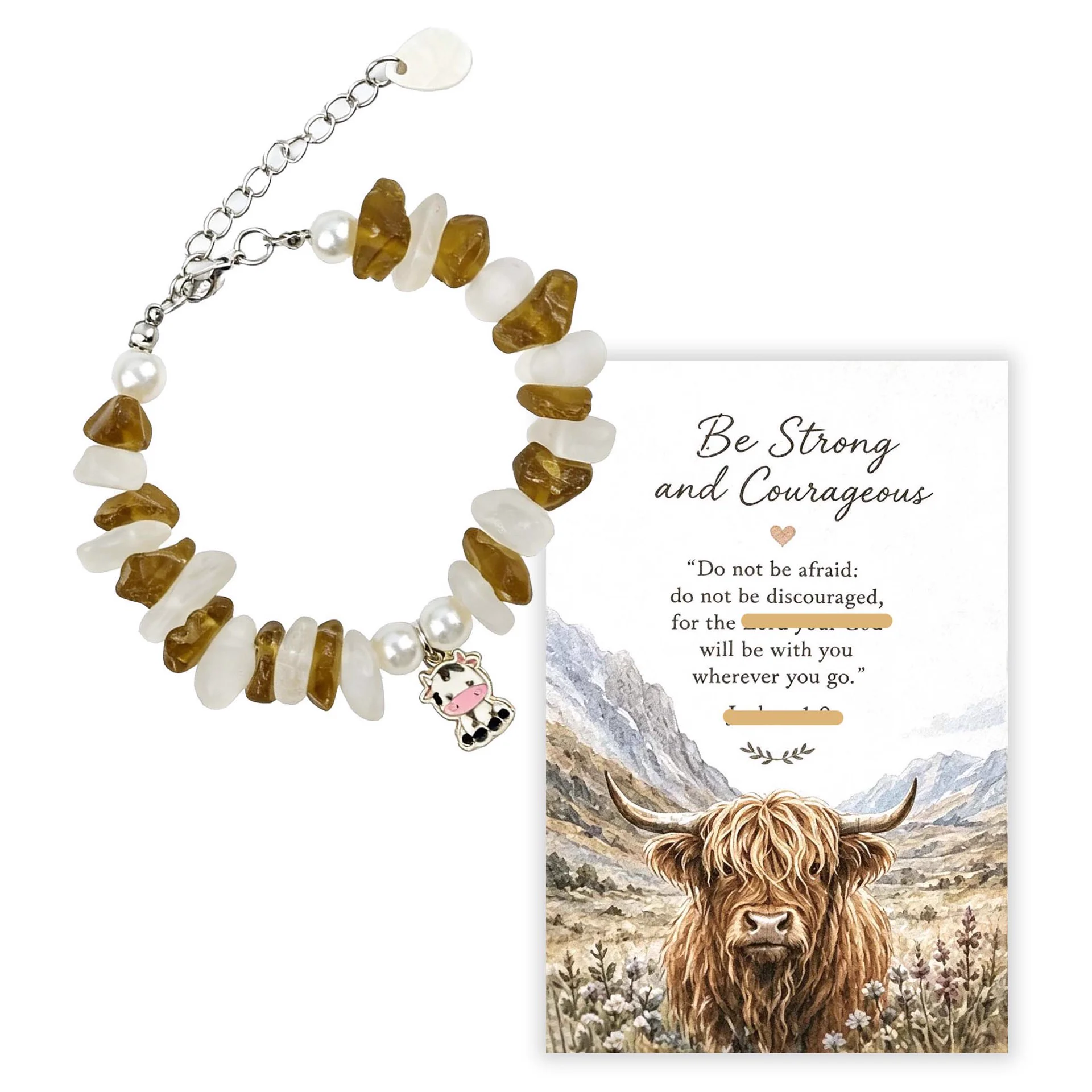Sea Glass Animal Charm Bracelet — Calf