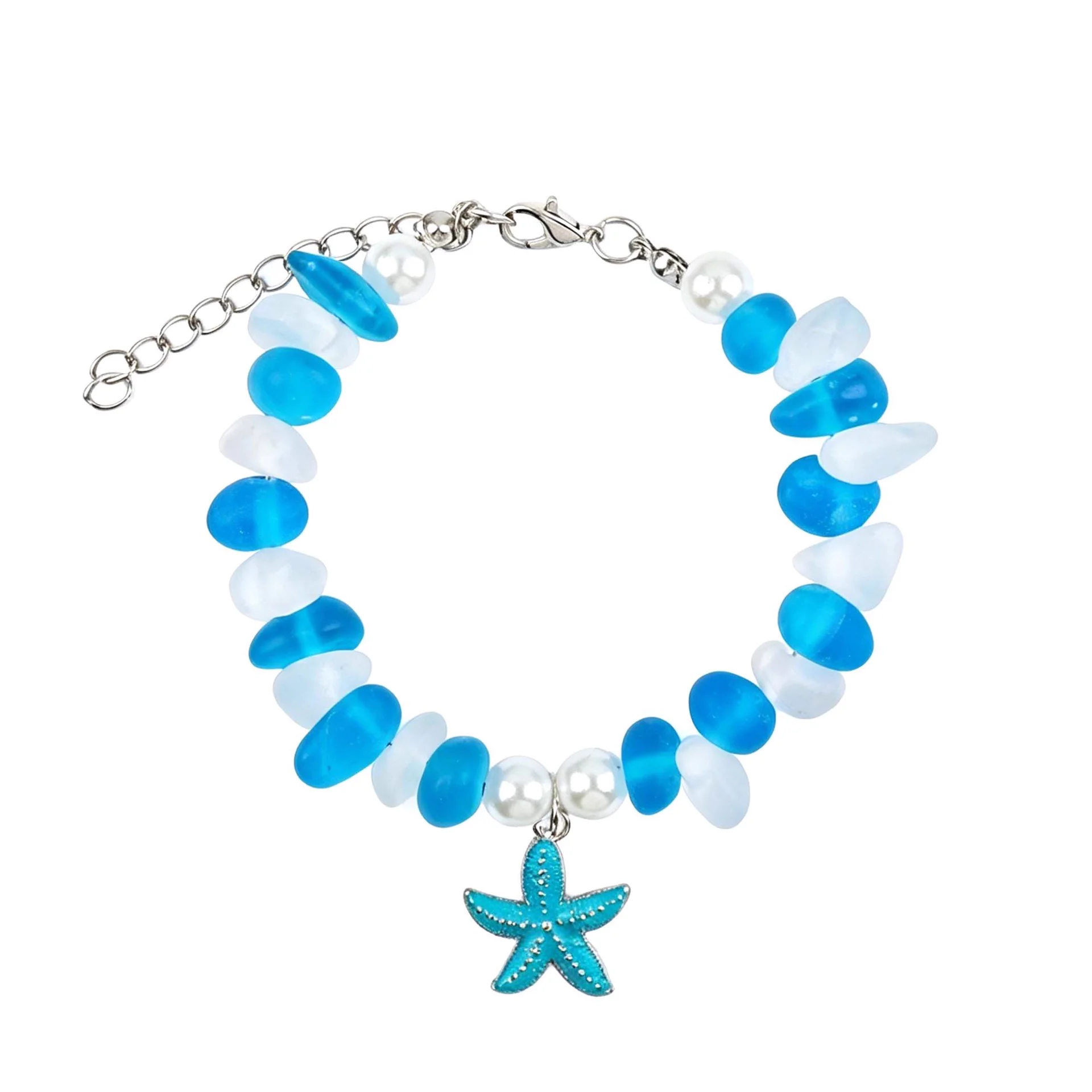 Sea Glass Animal Charm Bracelet — Starfish